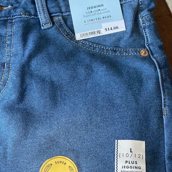 Cat & Jack Blue Kids' Jeggings Girls Plus Size - Picture 4 of 4